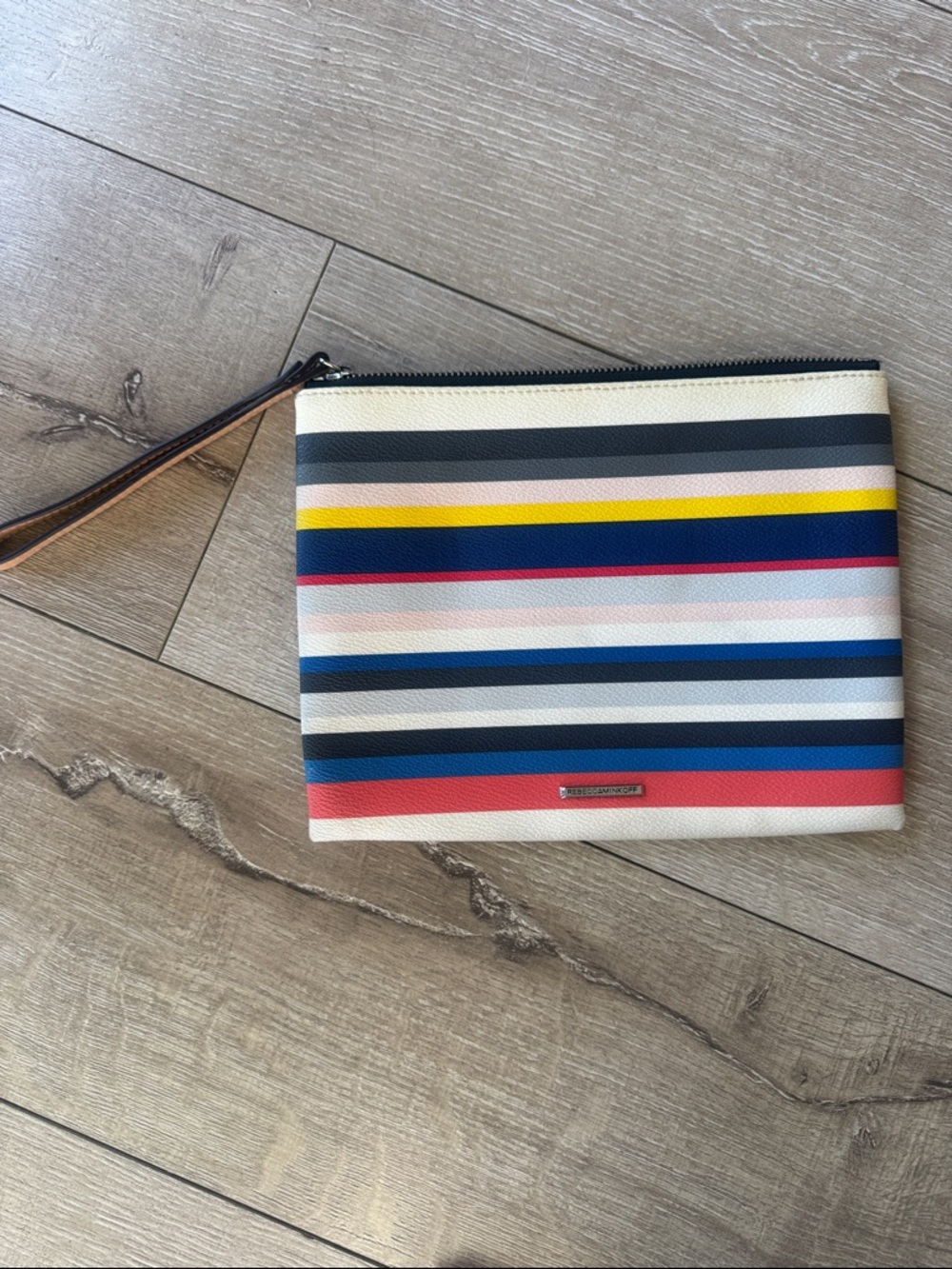 Rebecca Minkoff Multicolor Striped Wristlet Pouch